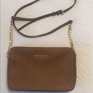 Michael Kors Jet Set Saddle Brown Crossbody